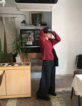 No.1380 R crop hood ZIP-UP (5color)