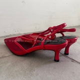 Mesh sling back heels