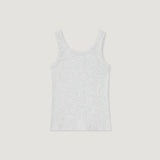 Ribbed Jersey Lettering Sleeveless T-shirt