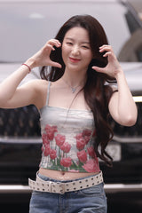 [IDLE Shuhua Necklace] クリスタルバタフライセレナードカラーボーンネックレス