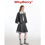 WhyBerry 24AW "Cream Beiguo" カラーフラワーバッドコートルーズジャケット