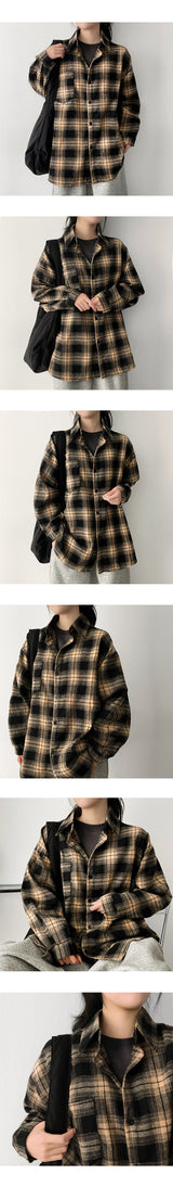 Week oversized fit checkered shirt