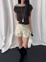 Ser Buckle-detail roll-up shorts