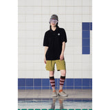 LOGO STRIPE BEANIE / BRICK