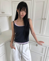 Mecha Halter Layered Sleeveless Top