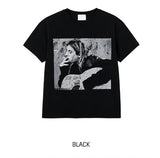 Grunge Vintage Photo Print Short Sleeve T-shirt