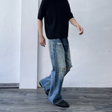 Vintage Distressed Wide Jeans