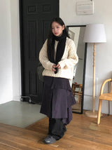 Huynh Cotton Brushed Denim Wide Pants