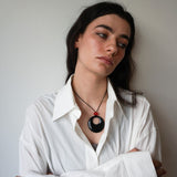 ONYX PENDANT LONG NECKLACE