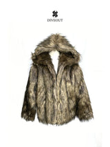 Rocxi hood fur JK [Brown]