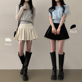 Gani A-line ribbon pleated mini skirt