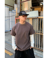 Waffle layered long sleeve tee