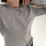 ソテンミニドットフリルカラーTシャツ