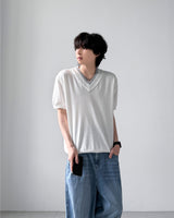 Mary V-neck Half Knit 