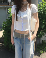 スナップパフTシャツ