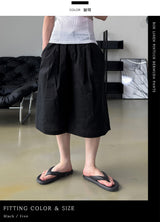 Rok Linen Pintuck Bermuda Pants