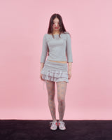 BACK RIBBON STUD T SHIRTS [3colors]
