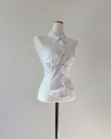 Eriso button halter top (white)