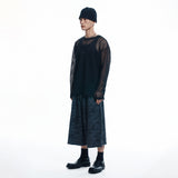 Cut Off Net Knit - BLACK