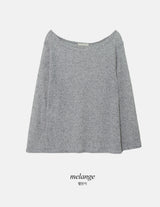 See-through Boat Neck Linen Knit (6color)