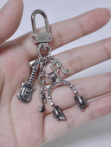  Headphone music guitar keyring
