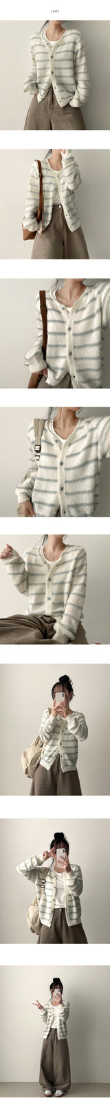 DICO Soft Stripe Danara Mood ニットカーディガン
