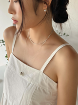 サンデーパールピアス (シルバー)
