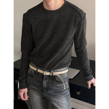 [MUSCLE FIT] ショルダーカッティングニットスリーブス(3color)