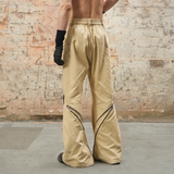 RELABEL 24SS ‘Tunnel’ Track Linear Structured Polymorphic Split Multi-zip Washed Slacks