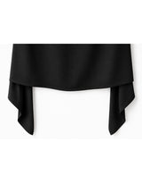 Aveline Cowl Neck Drape Sleeveless Blouse Black