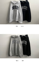 マルニューレタリングオーバーサイズ起毛パーカー