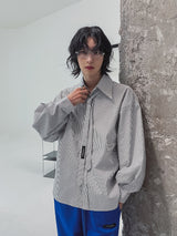 [LANARCH] Eckley Stripe Tie Shirt