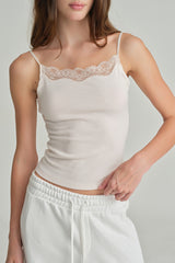 Swan lace sleeveless, Baby Pink