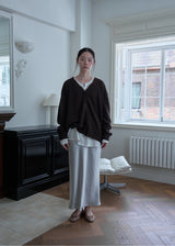 Cosy Alpaca Cardigan (Brown)