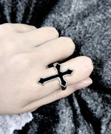 Black Cross Ring