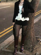Tweed Fringe Cardigan Jacket