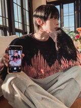 Noise Mohair Jacquard Over Knit