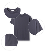 Miele incision shoulder muscle fit plain fabric short sleeve