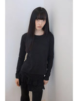 バック リボン ティーシャツ(BLACK)