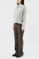(W) Lone Fold Bootscut Pants (2color)