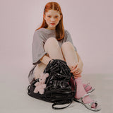 METALIC STRING BAG (BLACK)
