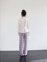 STRIPE KNIT PANTS (PURPLE)