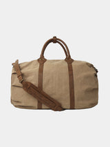 Marble Canvas Leather Boston Bag 2C