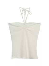 pouch halter strap shirring tube top