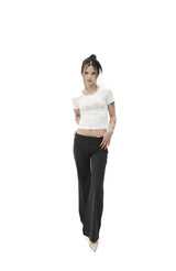 [Gerbera] Stripe bootscut slacks