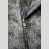 CLOUDY LEATHER HOOD JACKET