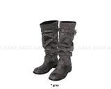 BELTED SUEDE LONG BOOTS