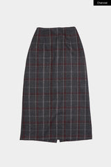 Selby check maxi skirt