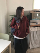 [unisex] Baldeto Brushed Color Matching Fleece Sweatshirt