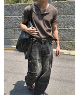 [S/S] Pigment crop muscle henry neck t-shirts(4color)